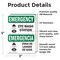 Signmission Eye Wash Station Bilingual, 3.5 in W x Rectangle, Vinyl Decal OS-2PACK-EM-D-35-L-10317 - alternate 5